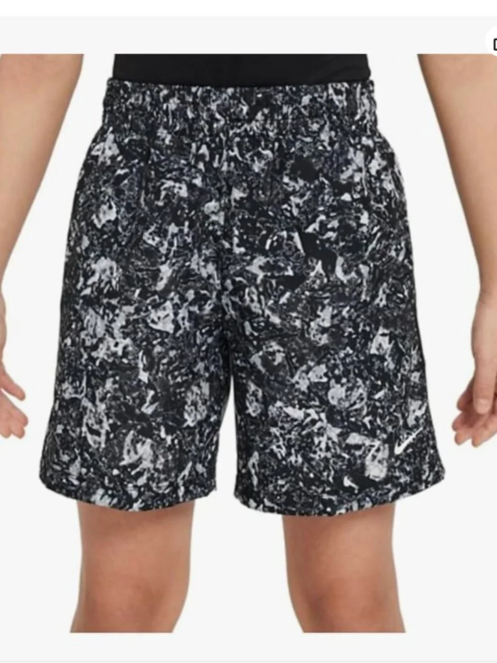 Nike Kids Unisex Woven Training Shorts Black Standard Fit Extra Large